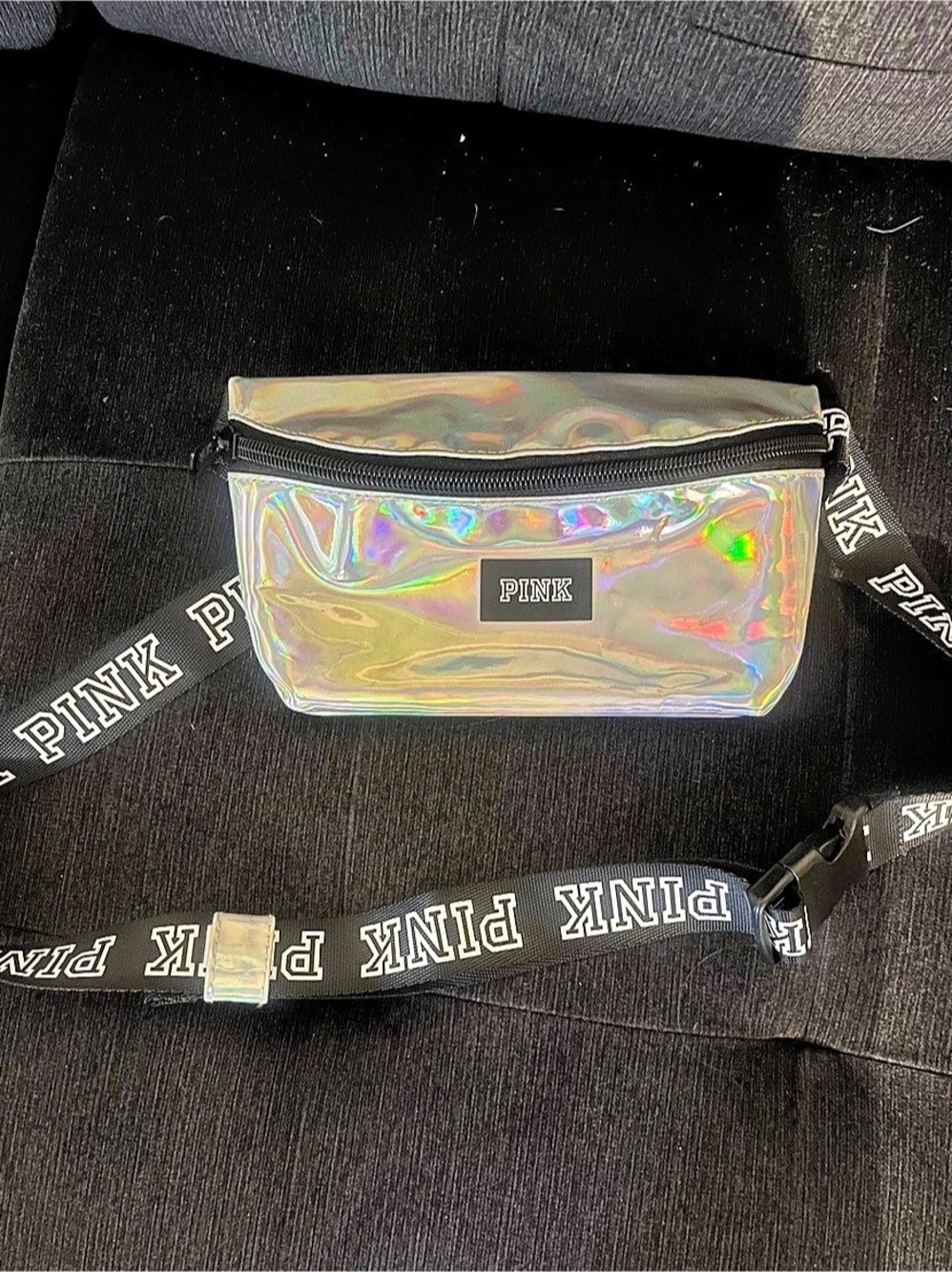 PINK Iridescent Mini Crossbody Bag